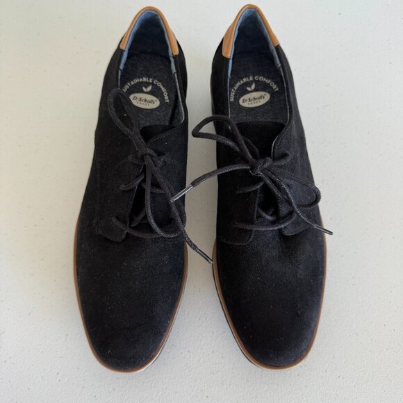 Dr. Scholl’s Black Suede Platform Oxfords | Lace-Up | Size 8.5 (Like New!) - Picture 3 of 7